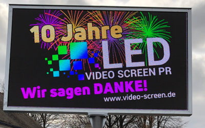 Aufbau der LED Wand in Zittau